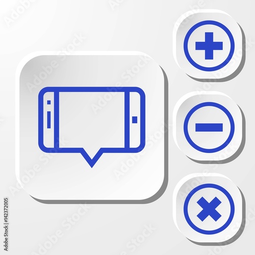 Free Download message or chat on smartphone icon stock vector illustration flat design - GFXLoad
