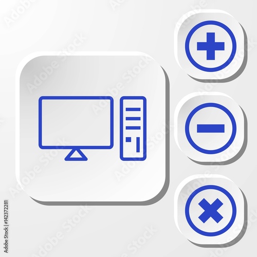 laptop with user icon in the middle vector illustration flat design © vectori1