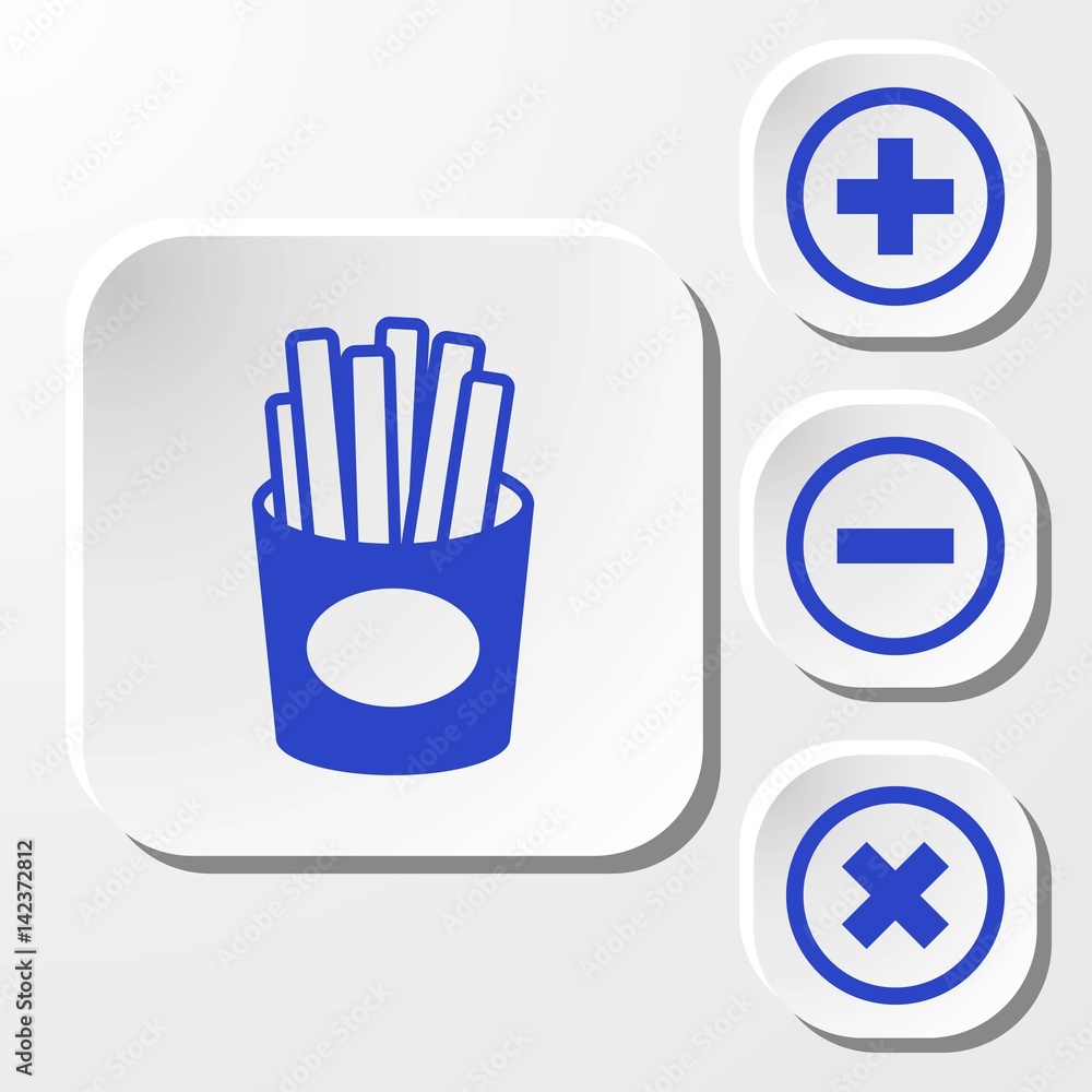 fries icon stock vector illustration flat design fries icon stock vector illustration flat design