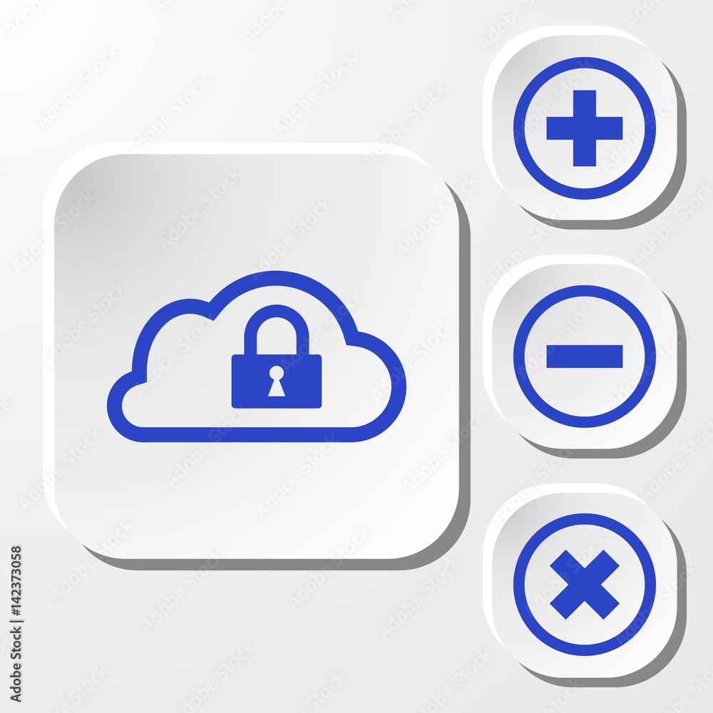 lock cloud icon stock vector illustration flat design lock cloud icon stock vector illustration flat design