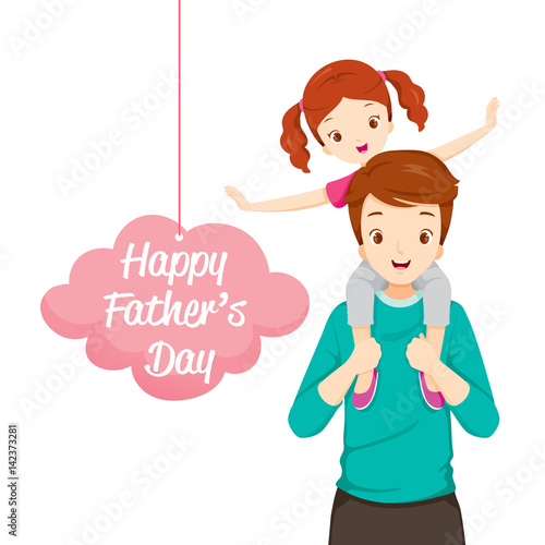 Father Carrying Daughter On His Shoulders, Father’s Day, Family, Parent, Offspring, Love, Relationship
