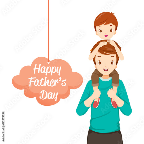 Father Carrying Son On His Shoulders, Father’s Day, Family, Parent, Offspring, Love, Relationship