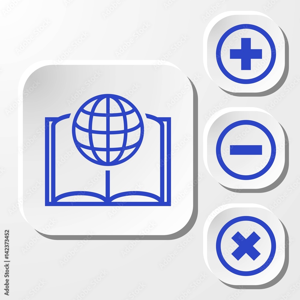 open book and globe icon stock vector illustration flat design open book and globe icon stock vector illustration flat design