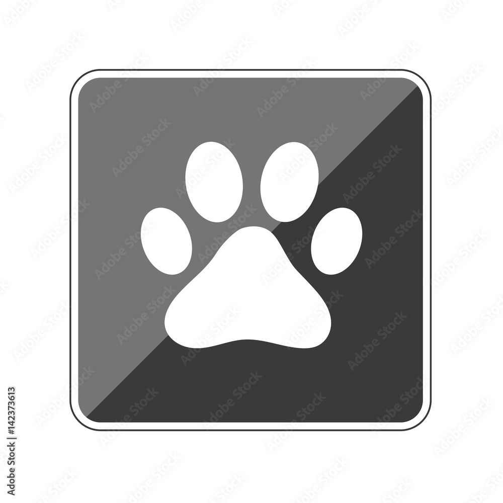 App Button schwarz reflektierend Pfote App Button schwarz reflektierend Pfote