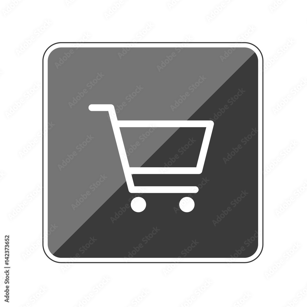 App Button schwarz reflektierend einkaufswagen App Button schwarz reflektierend einkaufswagen
