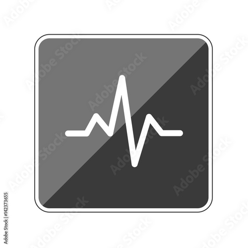 App Button schwarz reflektierend puls