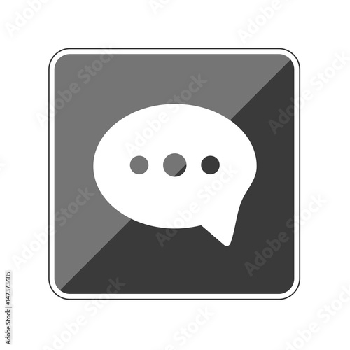 App Button schwarz reflektierend nachricht