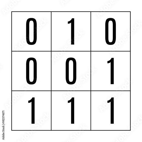Vector. The symbol of the community of hackers as a binary code.
