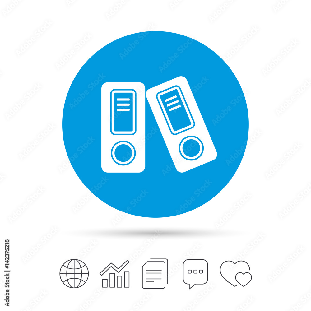 Document folder sign. Accounting binder symbol. Document folder sign. Accounting binder symbol.