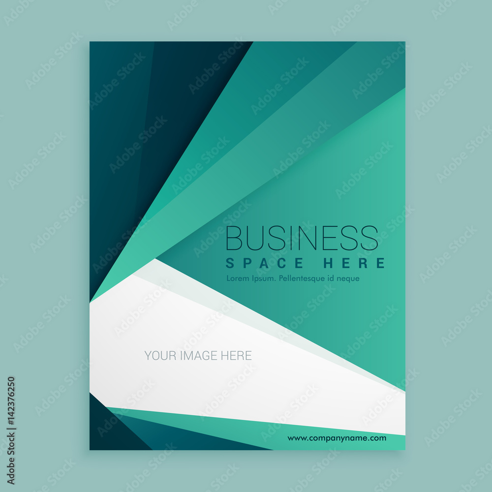 Naklejka premium minimal green business brochure vector design