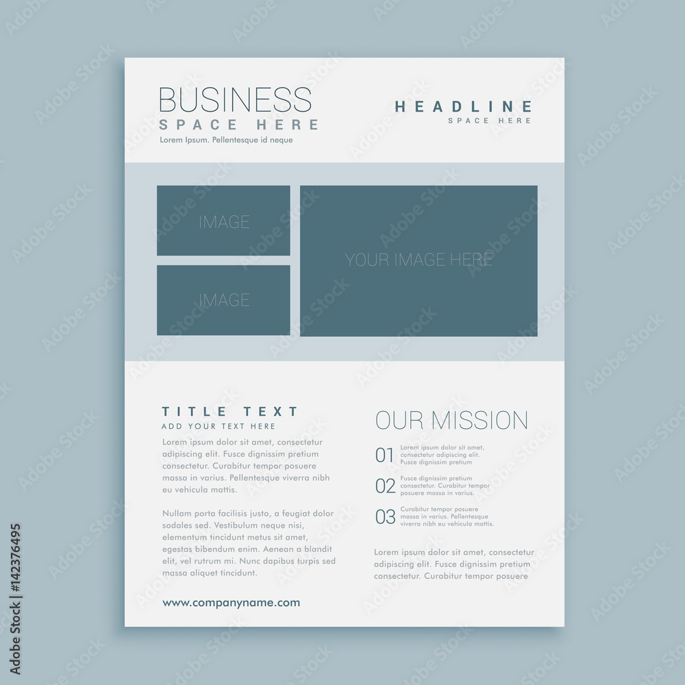 simple business brochure flyer design template