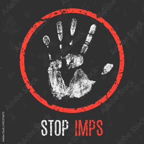 Vector. Paranormal phenomena: stop imps.