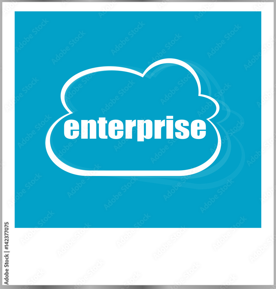enterprise word business concept, photo frame isolated on white enterprise word business concept, photo frame isolated on white