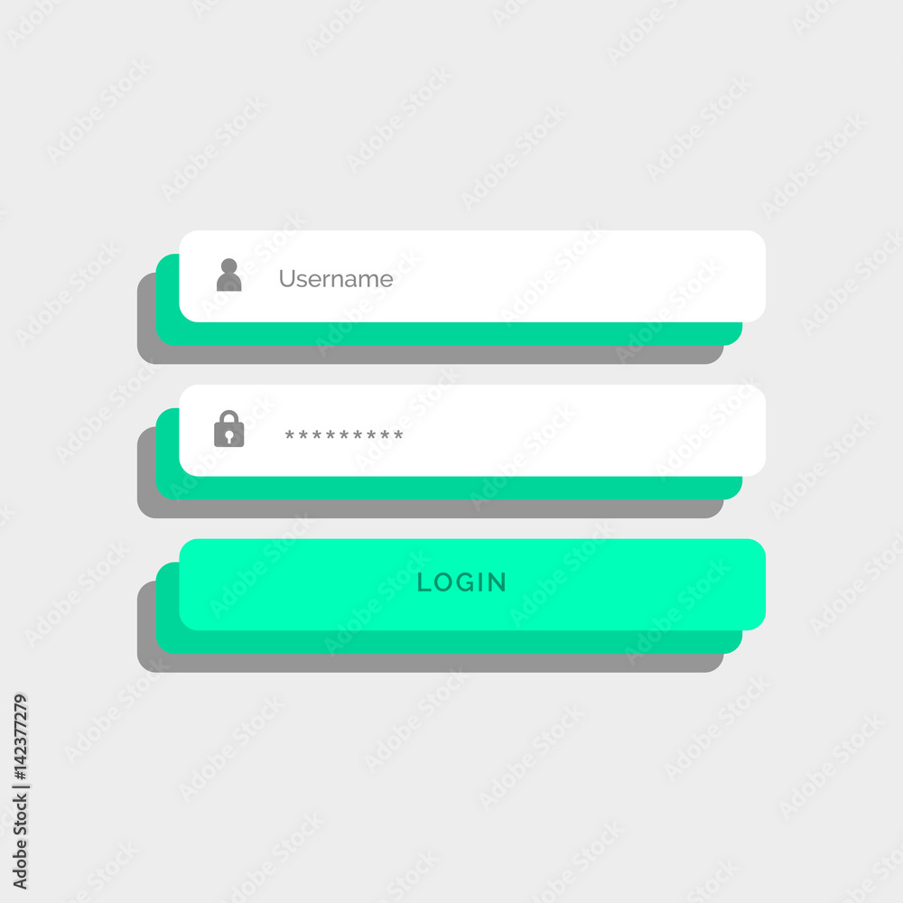 3d style login user interface design 3d style login user interface design