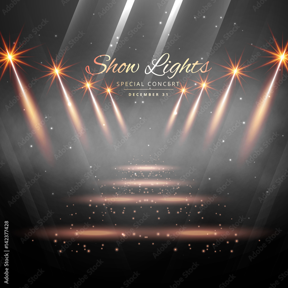 Fototapeta premium stage enterance with spot lights