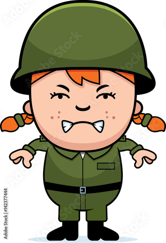 Angry Soldier Girl