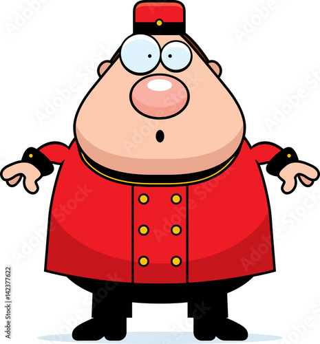 Surprised Cartoon Bellhop