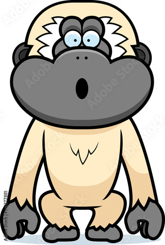 Cartoon Gibbon Surprised