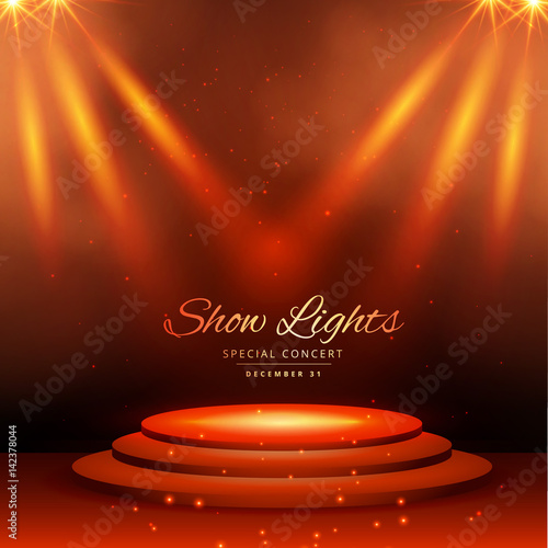 show spot lights with podium background