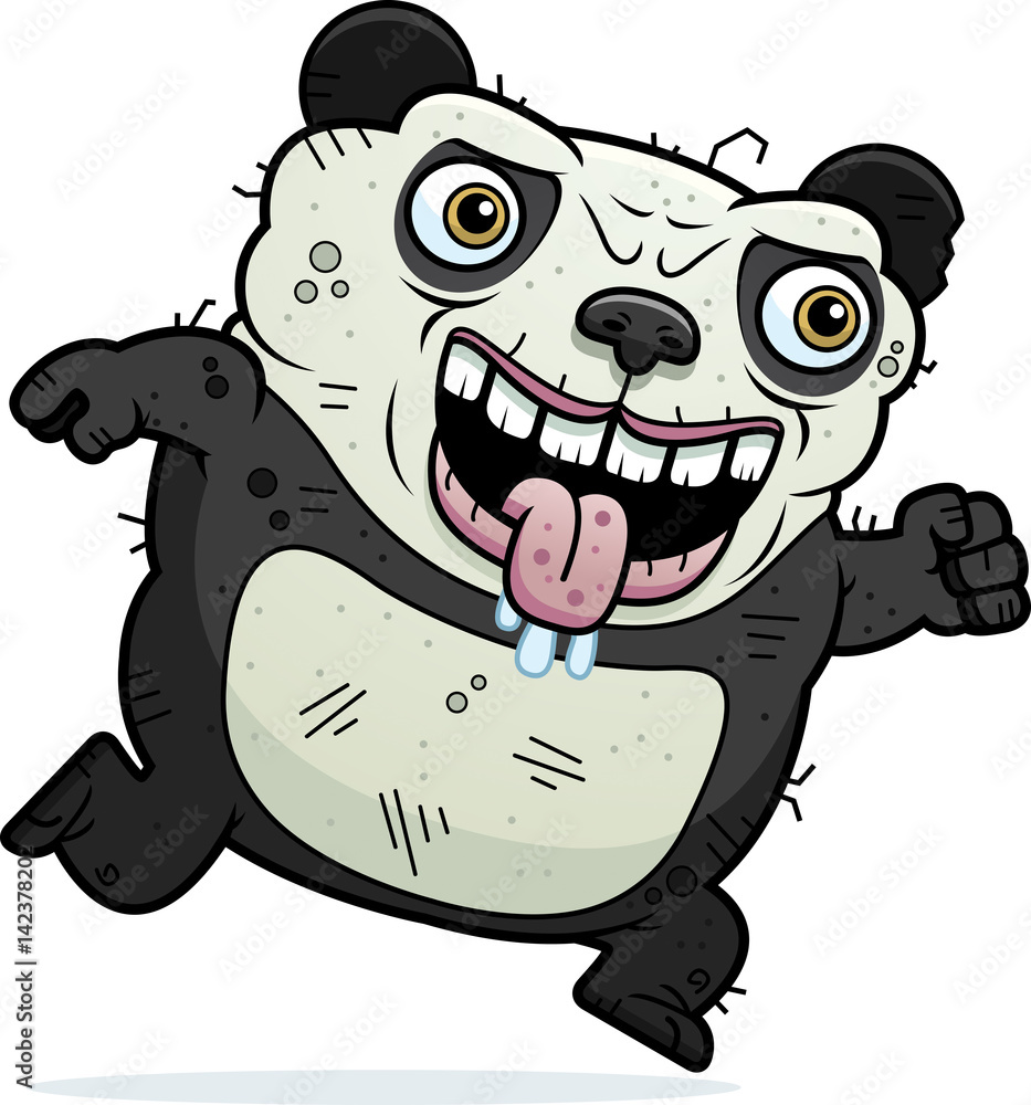Fototapeta premium Ugly Panda Running