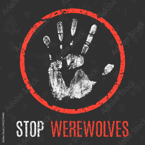 Vector. Paranormal phenomenon. Stop werewolves.
