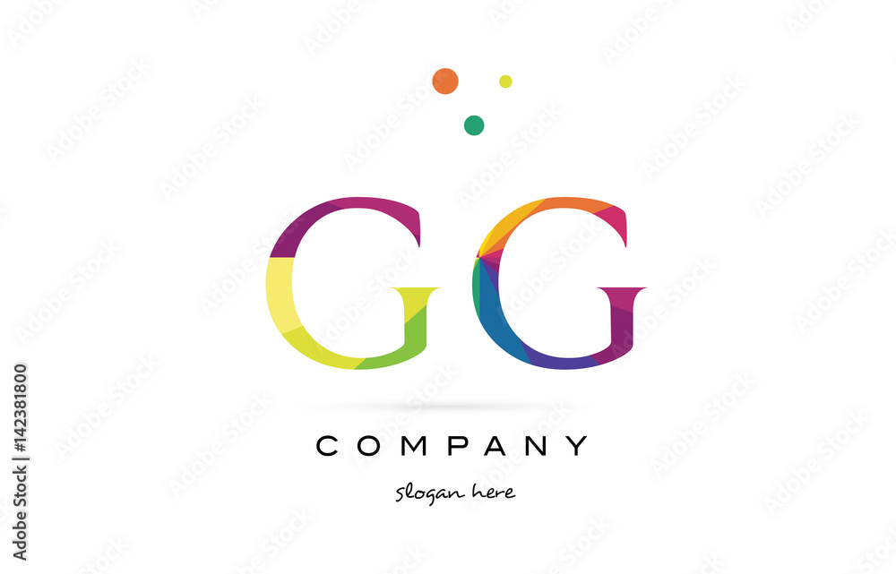 gg g g creative rainbow colors alphabet letter logo icon gg g g creative rainbow colors alphabet letter logo icon