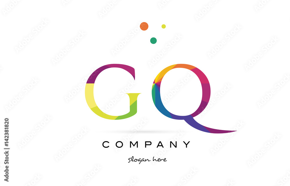 gq g q creative rainbow colors alphabet letter logo icon gq g q creative rainbow colors alphabet letter logo icon