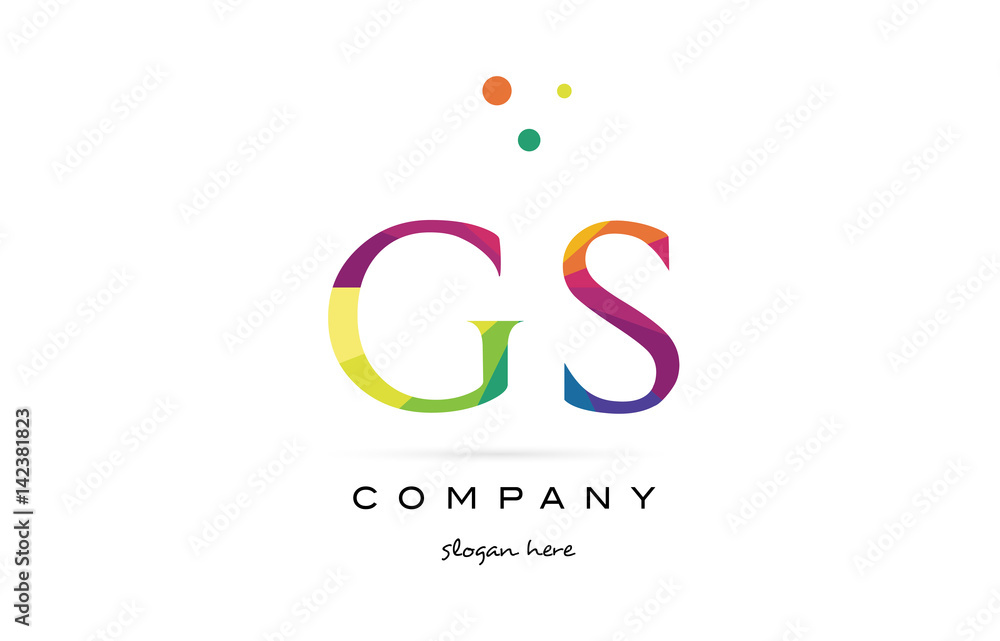 gs g s creative rainbow colors alphabet letter logo icon gs g s creative rainbow colors alphabet letter logo icon