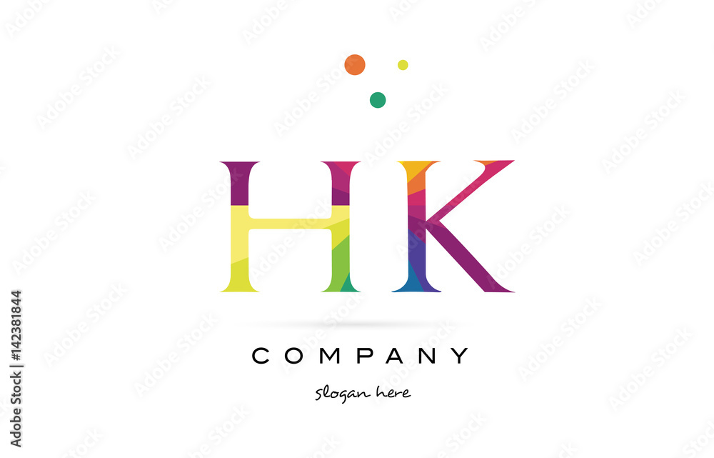 hk h k creative rainbow colors alphabet letter logo icon hk h k creative rainbow colors alphabet letter logo icon