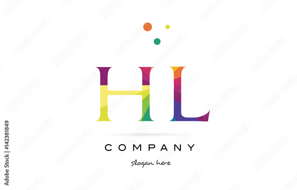 hl h l creative rainbow colors alphabet letter logo icon hl h l creative rainbow colors alphabet letter logo icon
