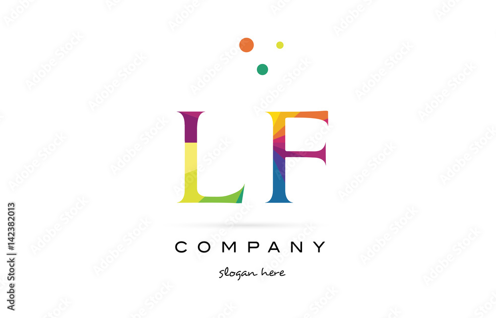 lf l f creative rainbow colors alphabet letter logo icon lf l f creative rainbow colors alphabet letter logo icon