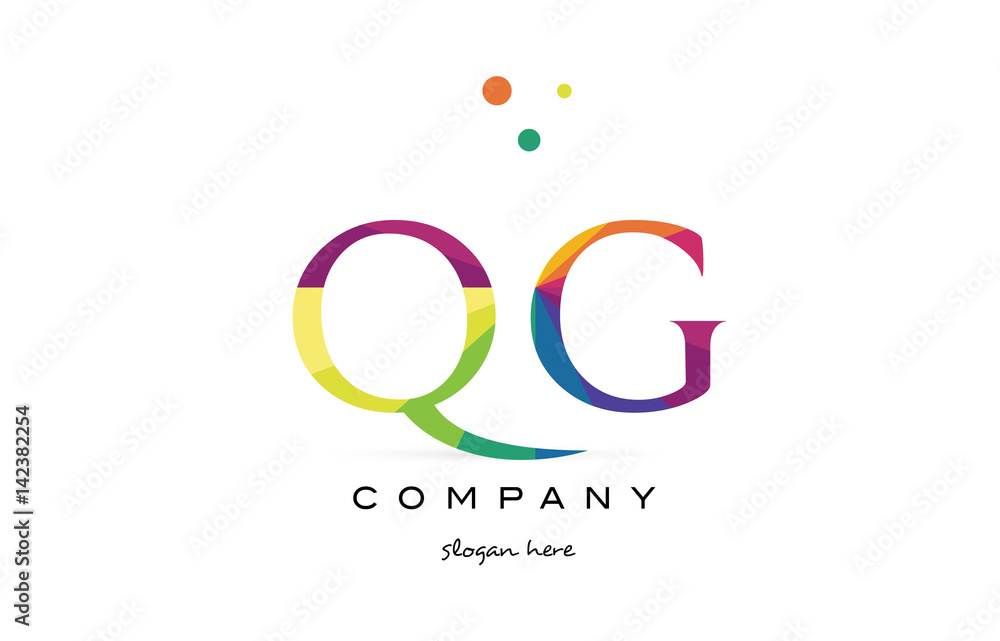qg q g creative rainbow colors alphabet letter logo icon qg q g creative rainbow colors alphabet letter logo icon