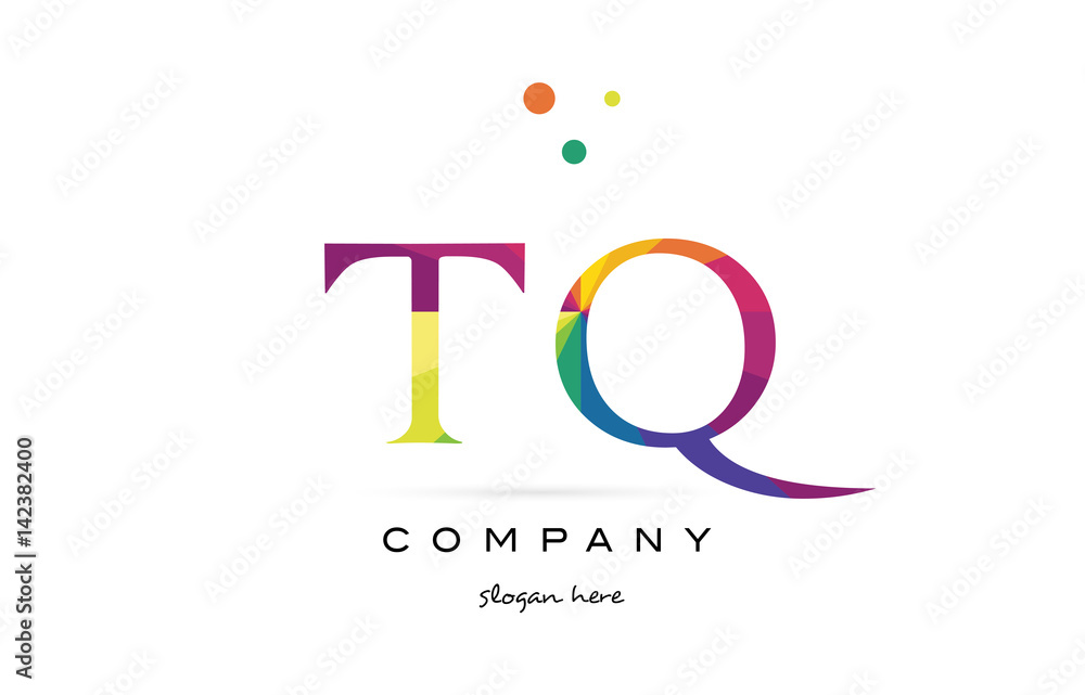 tq t q creative rainbow colors alphabet letter logo icon tq t q creative rainbow colors alphabet letter logo icon