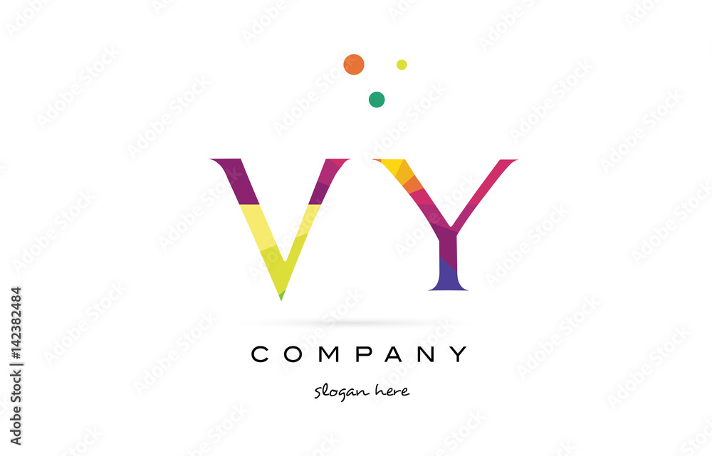 vy v y creative rainbow colors alphabet letter logo icon vy v y creative rainbow colors alphabet letter logo icon