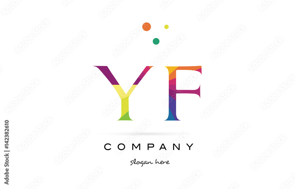 yf y f creative rainbow colors alphabet letter logo icon yf y f creative rainbow colors alphabet letter logo icon