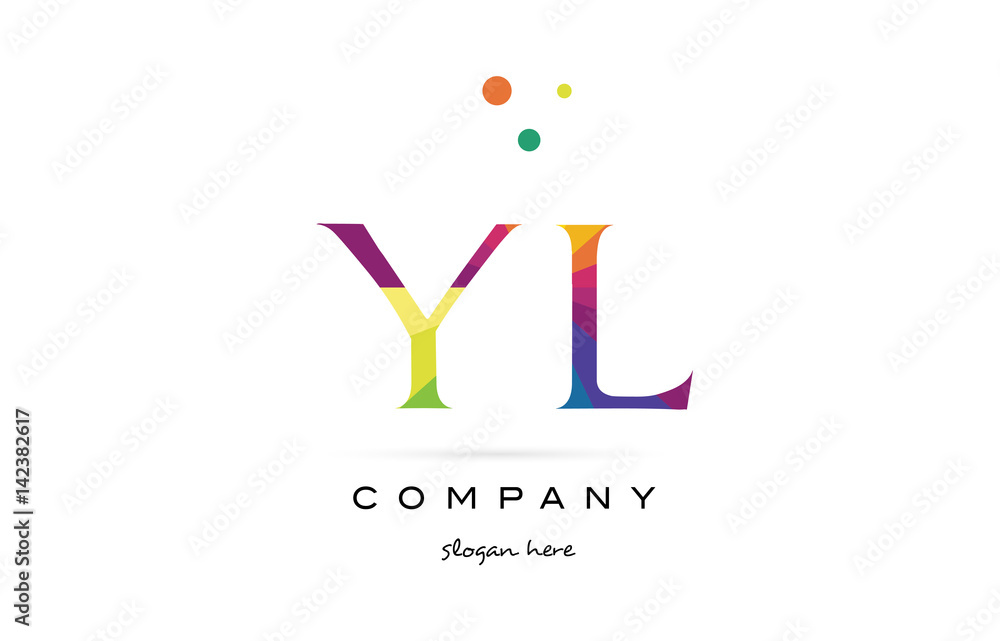 yl y l creative rainbow colors alphabet letter logo icon yl y l creative rainbow colors alphabet letter logo icon