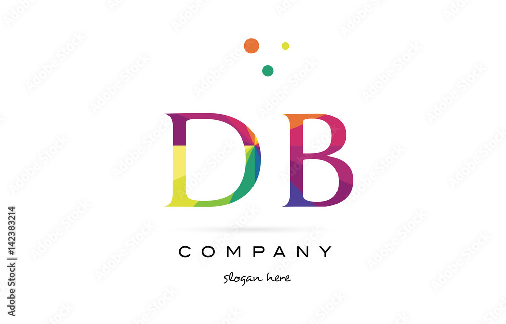 db d b creative rainbow colors alphabet letter logo icon db d b creative rainbow colors alphabet letter logo icon