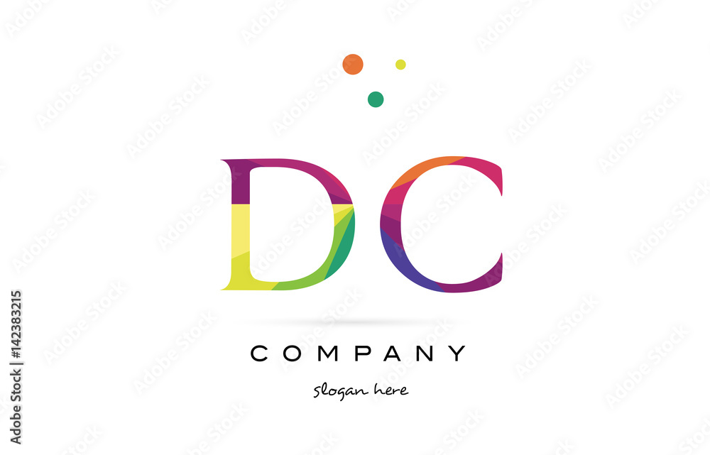 dc d c creative rainbow colors alphabet letter logo icon dc d c creative rainbow colors alphabet letter logo icon