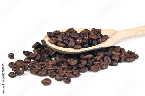 cofee beans on white
