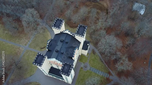 Borgesund Castle from Above - Aerial Flight photo