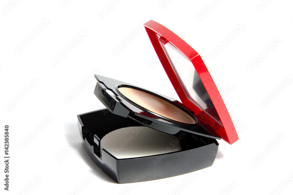 Cosmetic powder, isolated on white background Cosmetic powder, isolated on white background