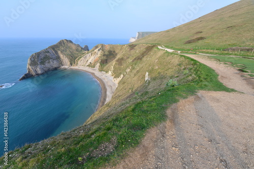 Beach and cliff areas near Durdle door in Dorset. 