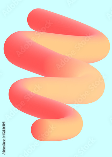 Poster with futuristic liquid worm for template for website, flyer