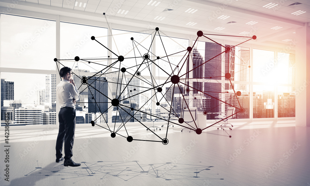 Networking and social communication concept as effective point f Networking and social communication concept as effective point f