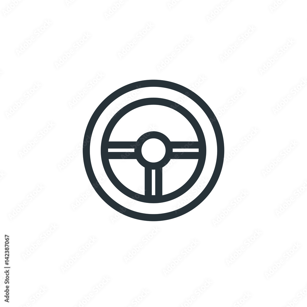 Steering wheel vector icon Steering wheel vector icon