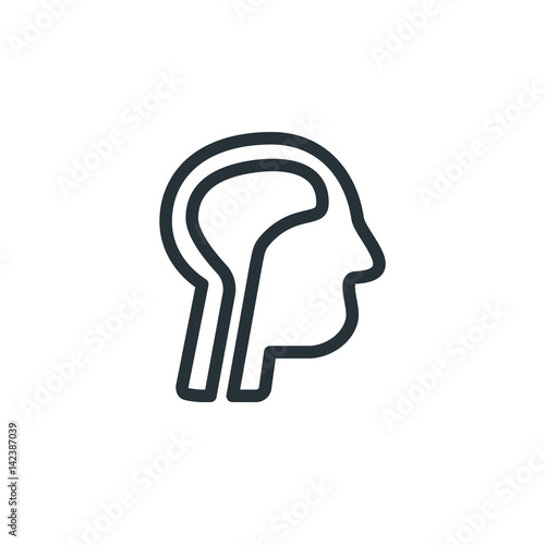 Head think vector icon