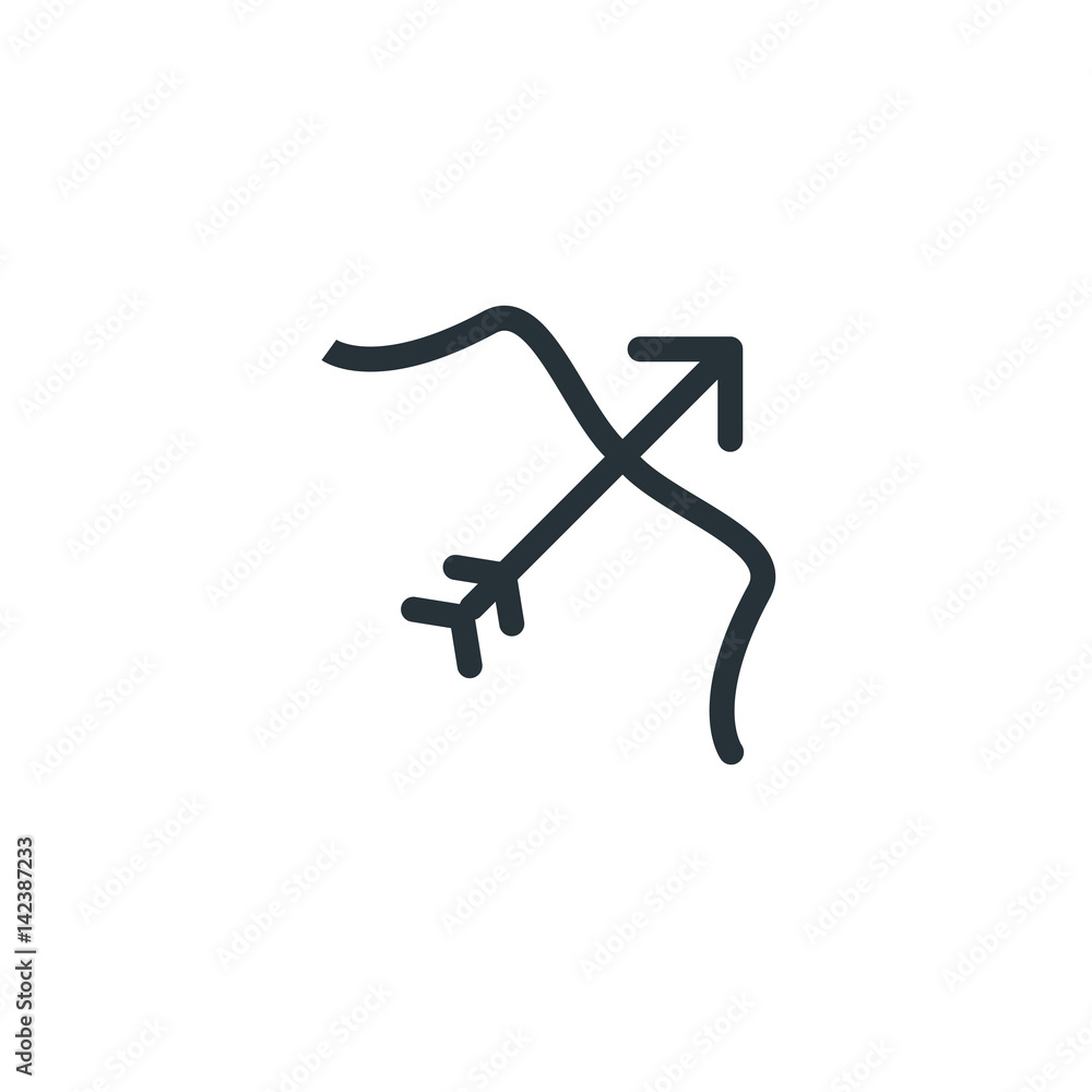 Bow arrow vector icon Bow arrow vector icon
