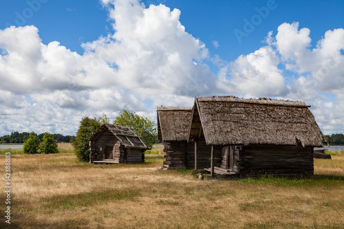 Wooden rural houses, Baltic traditions, Latvia © yegorov_nick