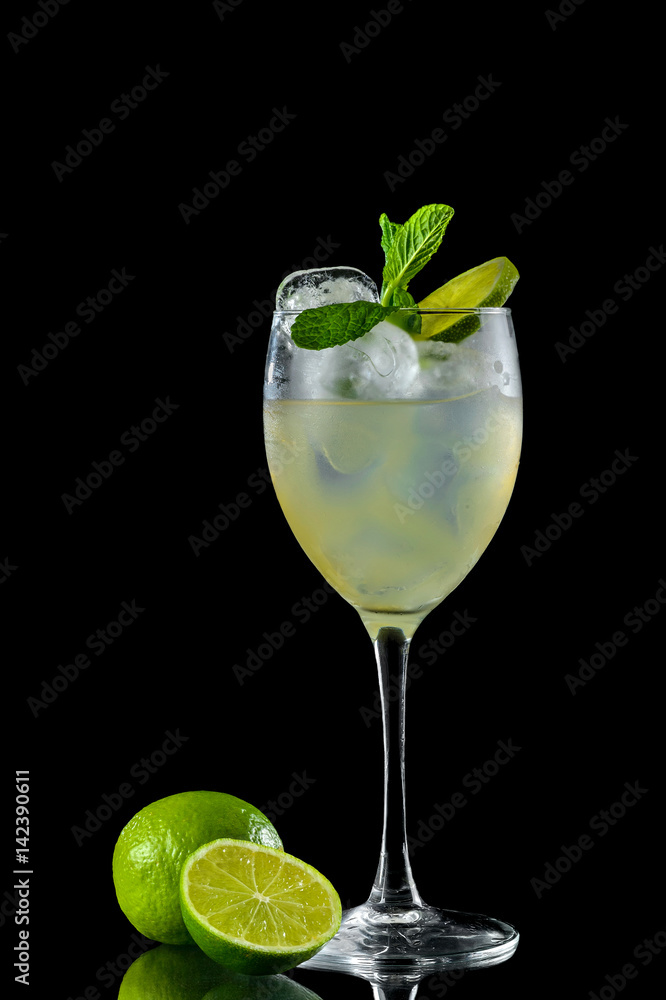 Cocktail on a black background