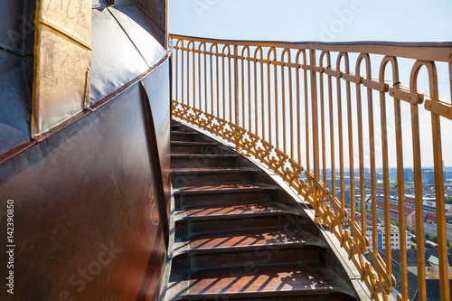 Φωτογραφία Spiral stairway of Vor Frelsers Kirke (Church of Our Saviour), Copenhagen, Denmark